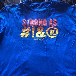 Reebok “Strong as ...” tee. NWOT. Size xl